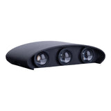 Lampe murale extérieure LED "Auron", en métal en anthracite, avec LED intégrée