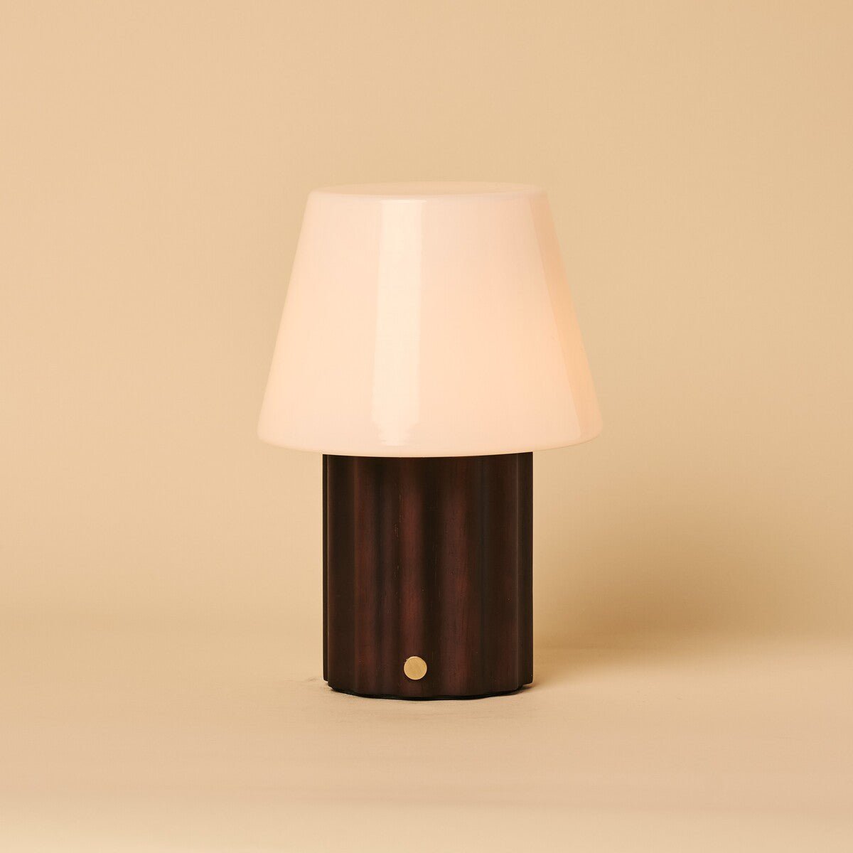 Lampe de table Javi marron foncé avec abat-jour interchangeable
