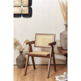 chaise Pierre Jeanneret bois + rotin, haute qualité