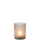 Lanterne J-Line Feuilles en verre beige vue de face