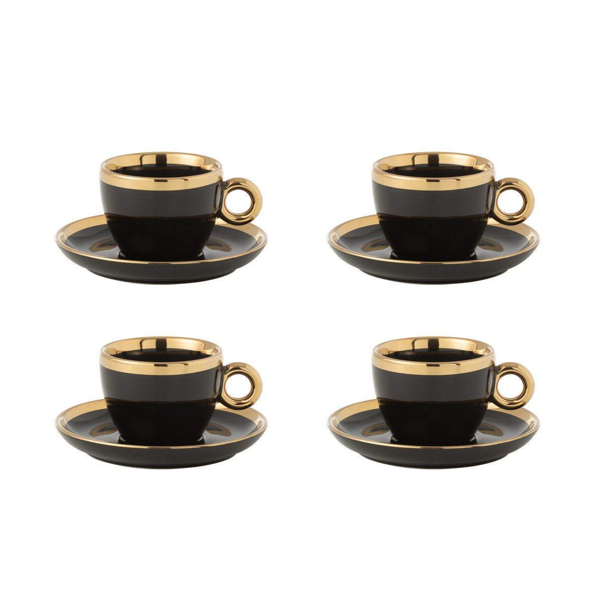 Coffret J-Line avec tasses et soucoupe, présentation chic