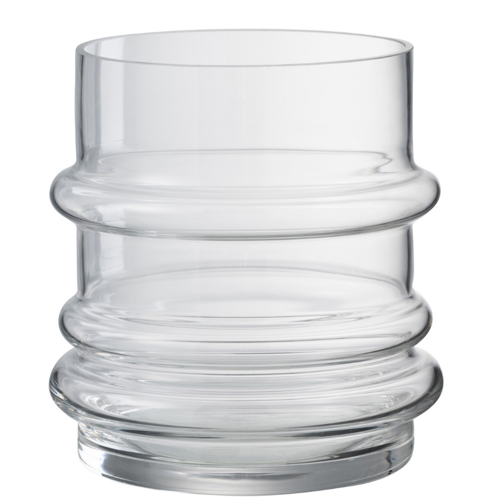 Vase en verre transparent J-Line avec design moderne