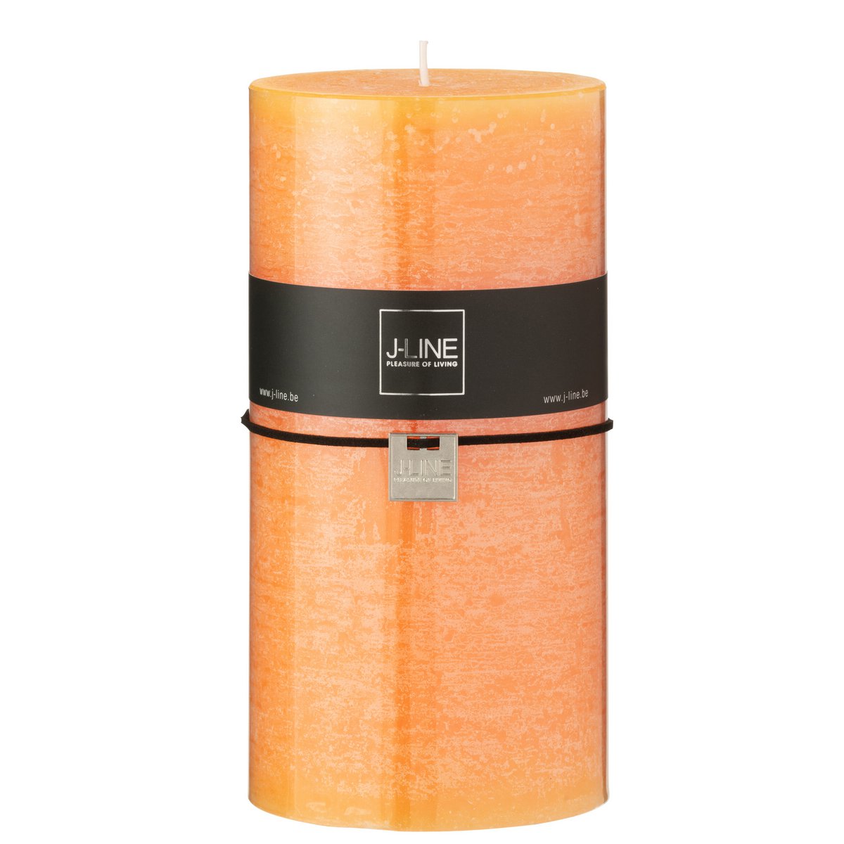Bougie Cylindre Clair Orange Extra Extra Large de J-Line, vue de face