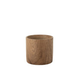 Pot de fleur J-Line Forest en ciment marron, détail du matériau et texture