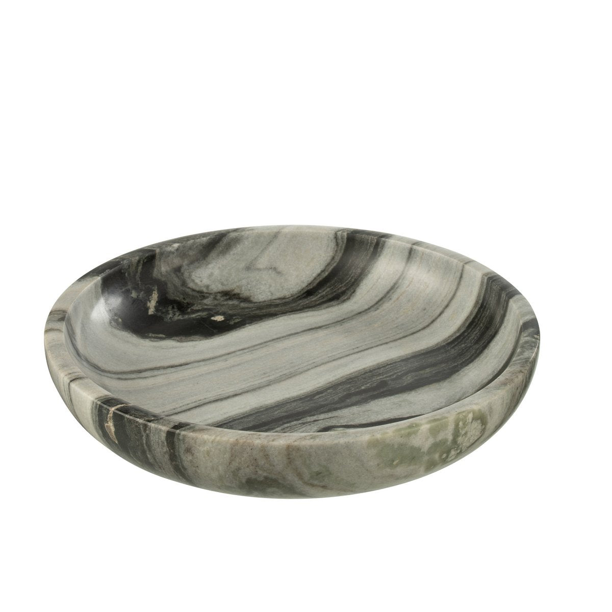 Bol J-Line en marbre noir et gris, design contemporain et élégant.