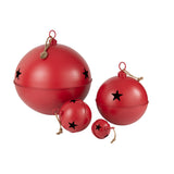 Détail de la boule de Noël J-Line Clear Ball rouge, éclat lumineux