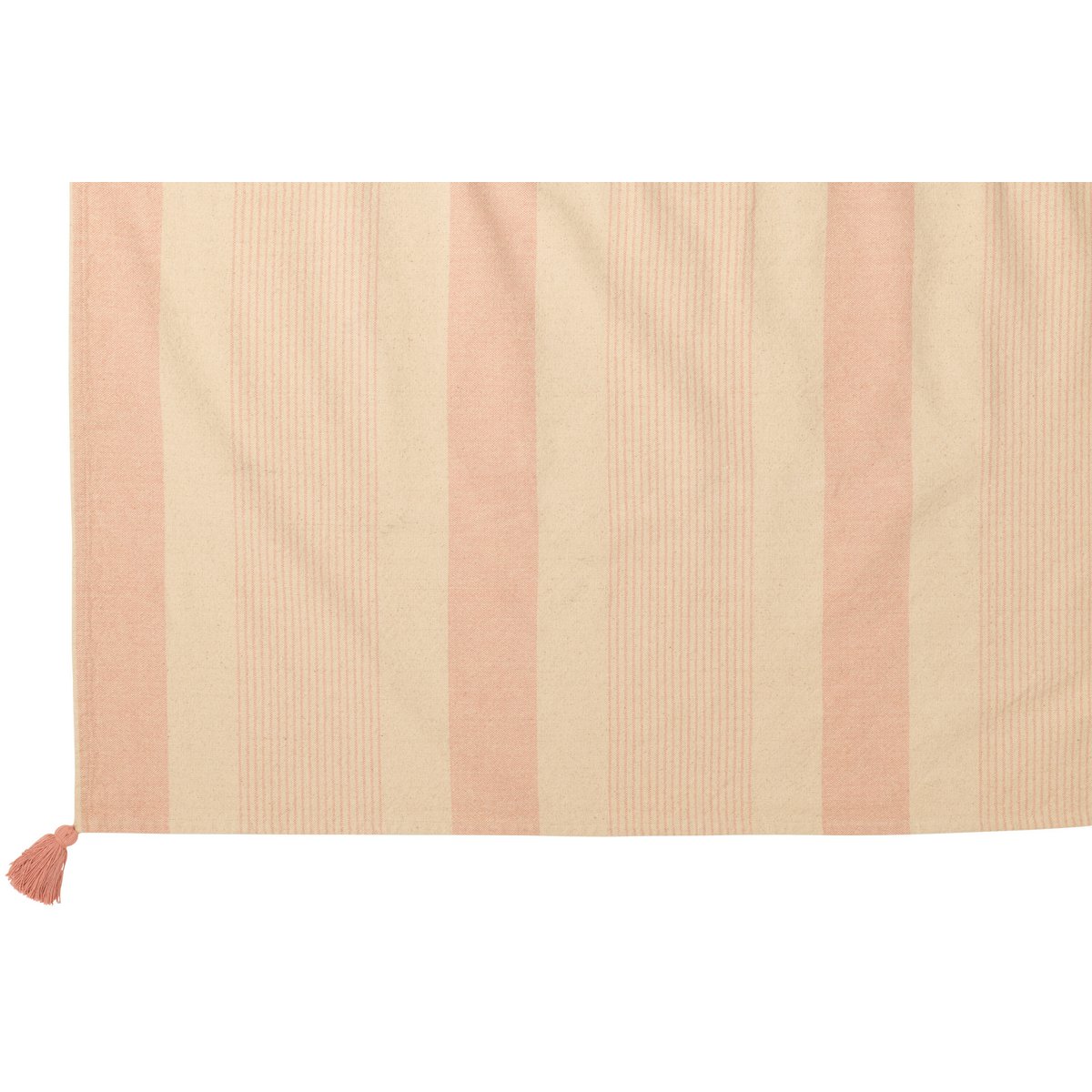 Plaid Mik J-Line, détail des couleurs blanc et rose