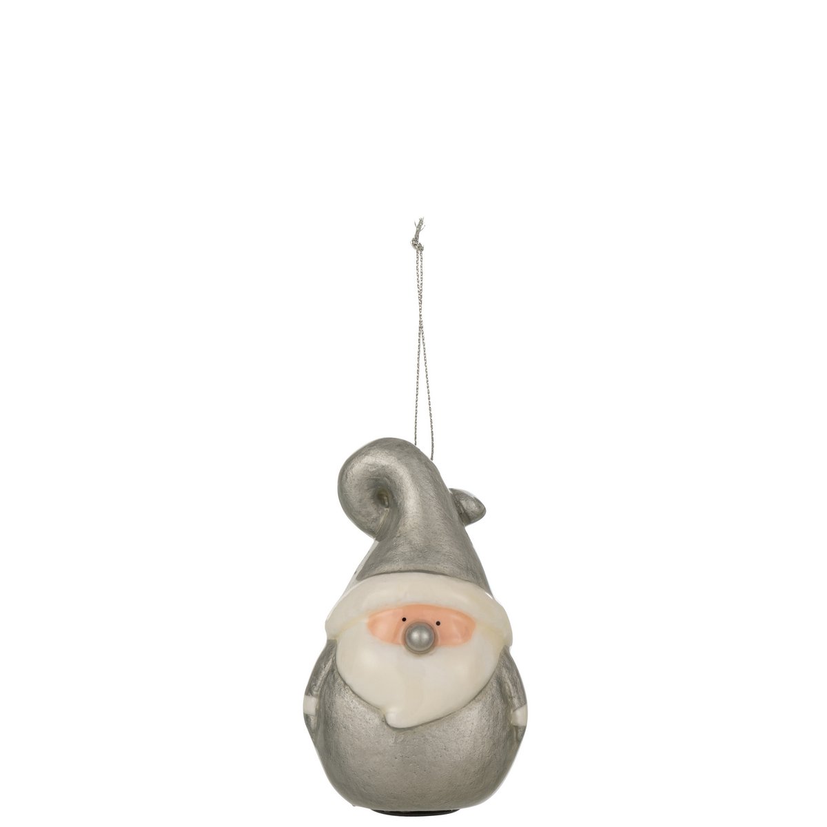 Pendentif de Noël J-Line argenté, suspendu avec élégance
