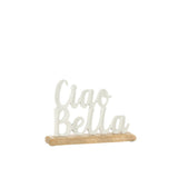 Serre-livres J-Line Ciao Bella en aluminium blanc, design moderne