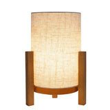 Lampe ackitique "Matilda" 32 cm de haut, en blanc / nature, avec LED intégrée, dimmable avec capteur tactile