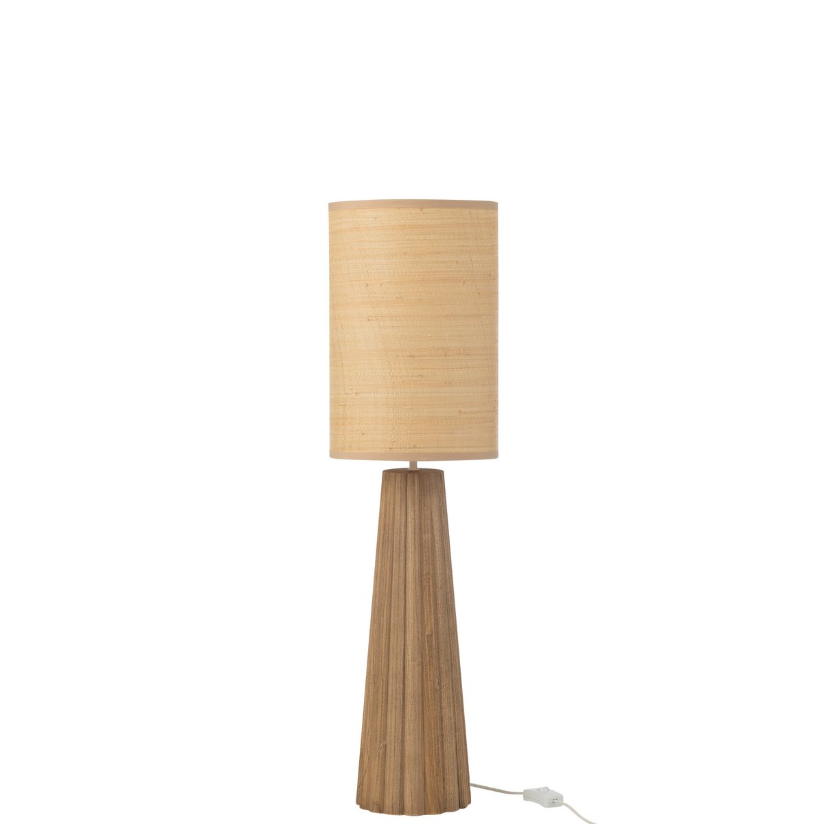 Détail de la lampe parapluie J-Line en bois naturel