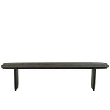 Détail du canapé J-Line en bois d'acacia noir, coussins inclus