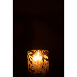 Détail de la texture en verre de la lanterne J-Line Speckle