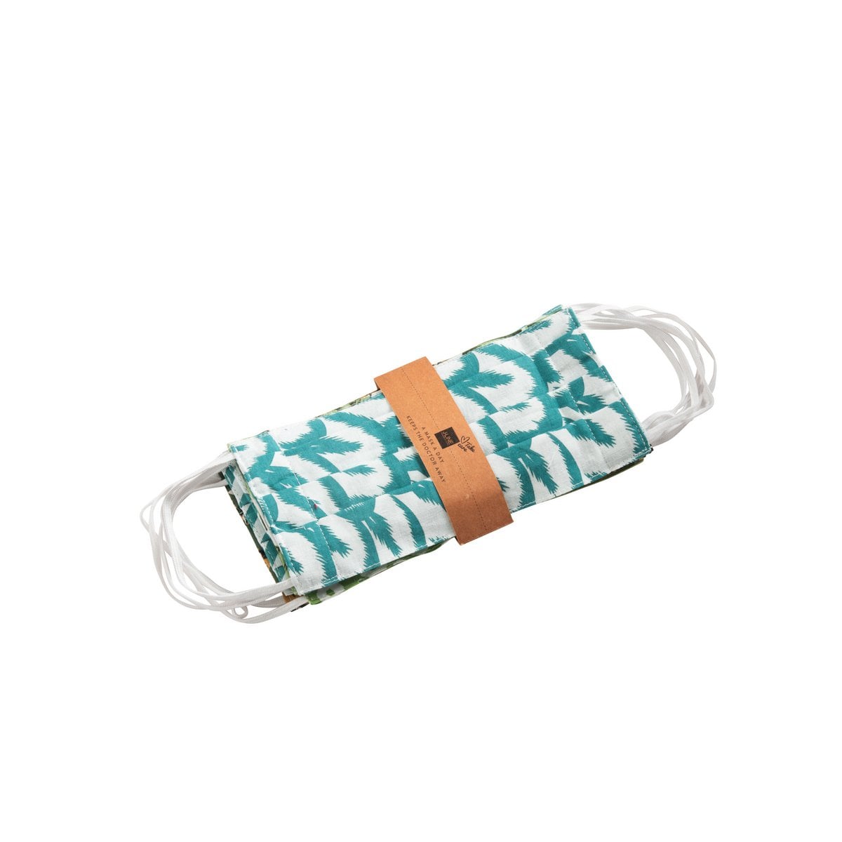 Masque en coton J-Line vert, vue de face