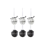 Boule de Noël J-Line en verre noir et blanc, élégance moderne