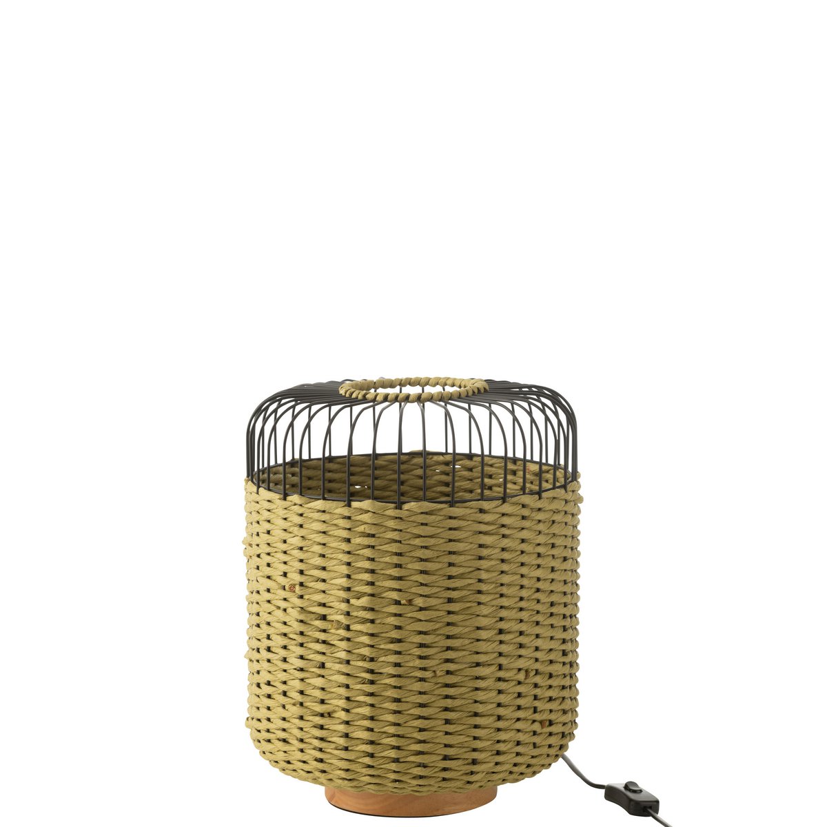 Lampe J-Line en métal vert, installée dans un intérieur contemporain.