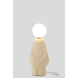 Lampe de Table Globe J-Line beige, détail du socle en céramique