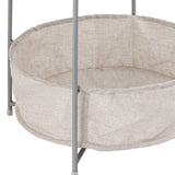 Tableau d'appoint Ø 47 H 51 Métal 2e choix Round avec compartiment de rangement Terrasse de table de table de jardin en alberta