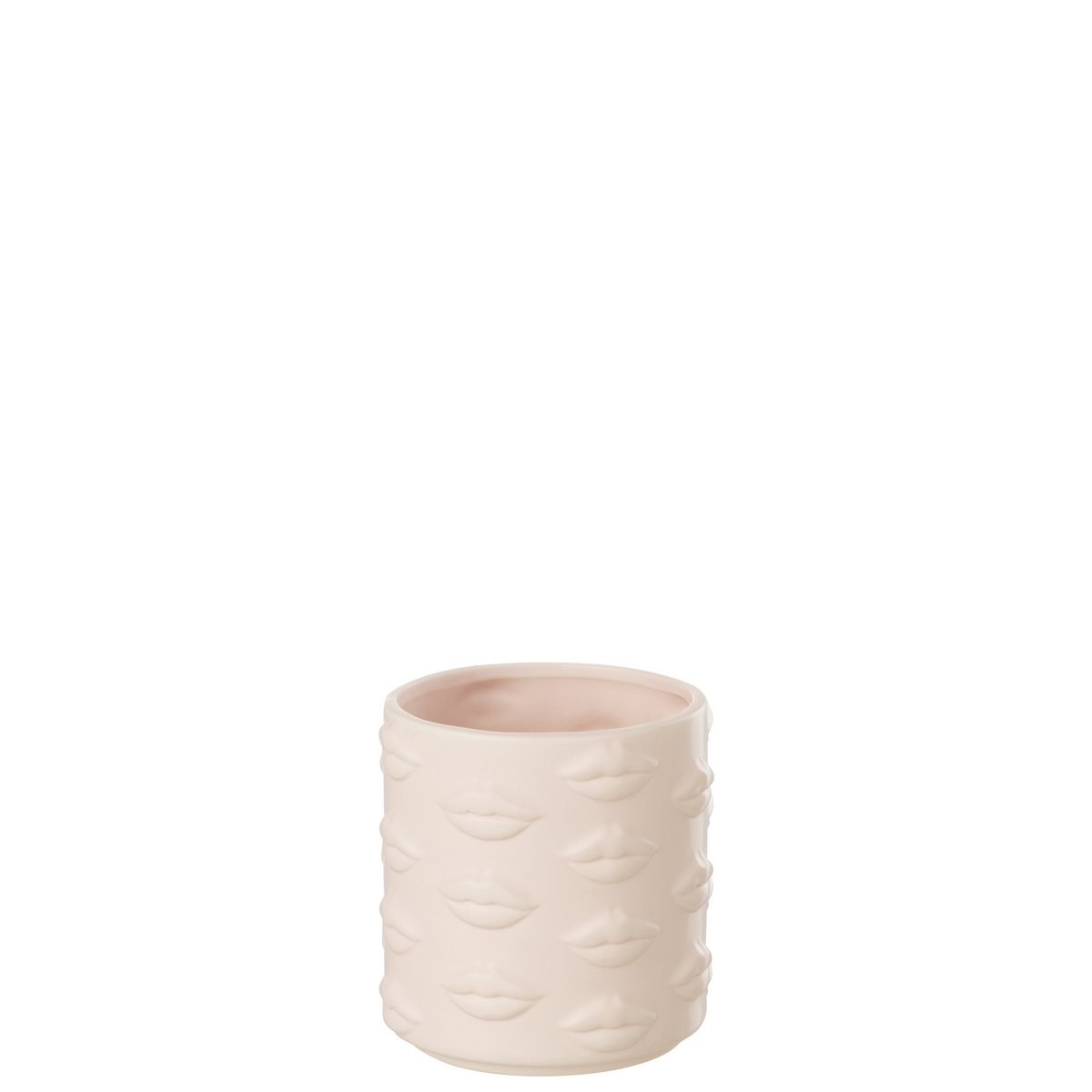 Flowerpot Kiss J-Line en rose, ambiance intérieure élégante