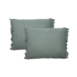 Lin vintage Quirine vieux vert 50x40