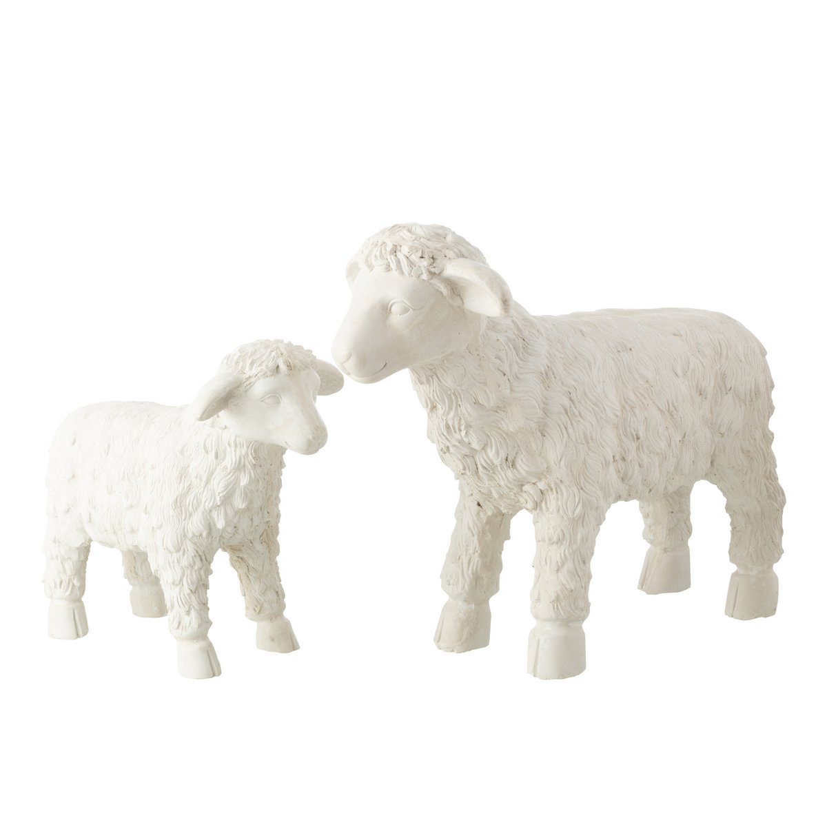 Mouton J-Line extérieur beige, vue de face avec détails en plastique