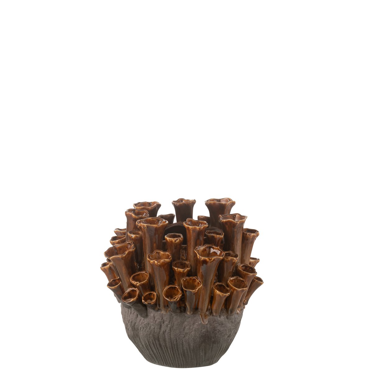 Vase Anemone de J-Line, vue rapprochée sur la texture de la porcelaine