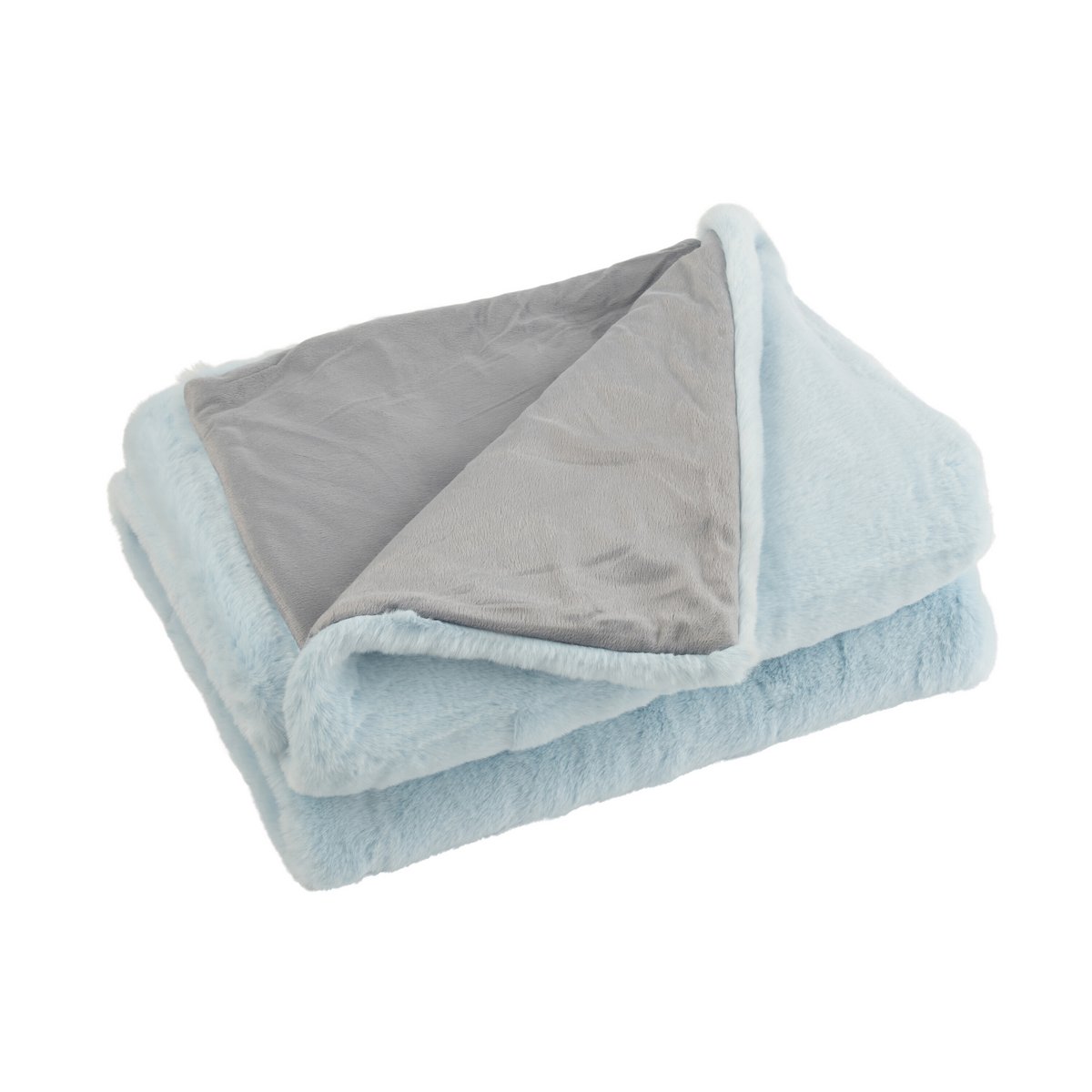 Plaid Cutie J-Line bleu clair - vue générale