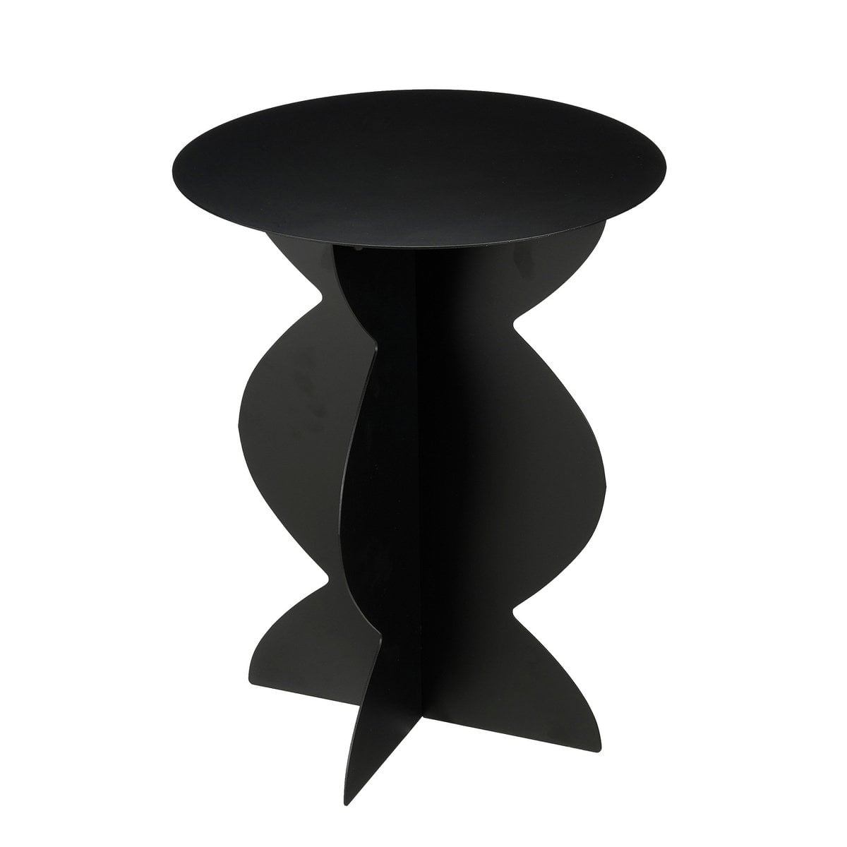 Table d'appoint Rafi Noir en fer robuste avec finition élégante