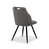 Adele chaise tissu rétro Bliss% 2393 anthracite