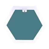 Miroir mural Gorillz Hive avec étagère - Miroir hexagonal - 60 x 52 cm - Blanc industriel