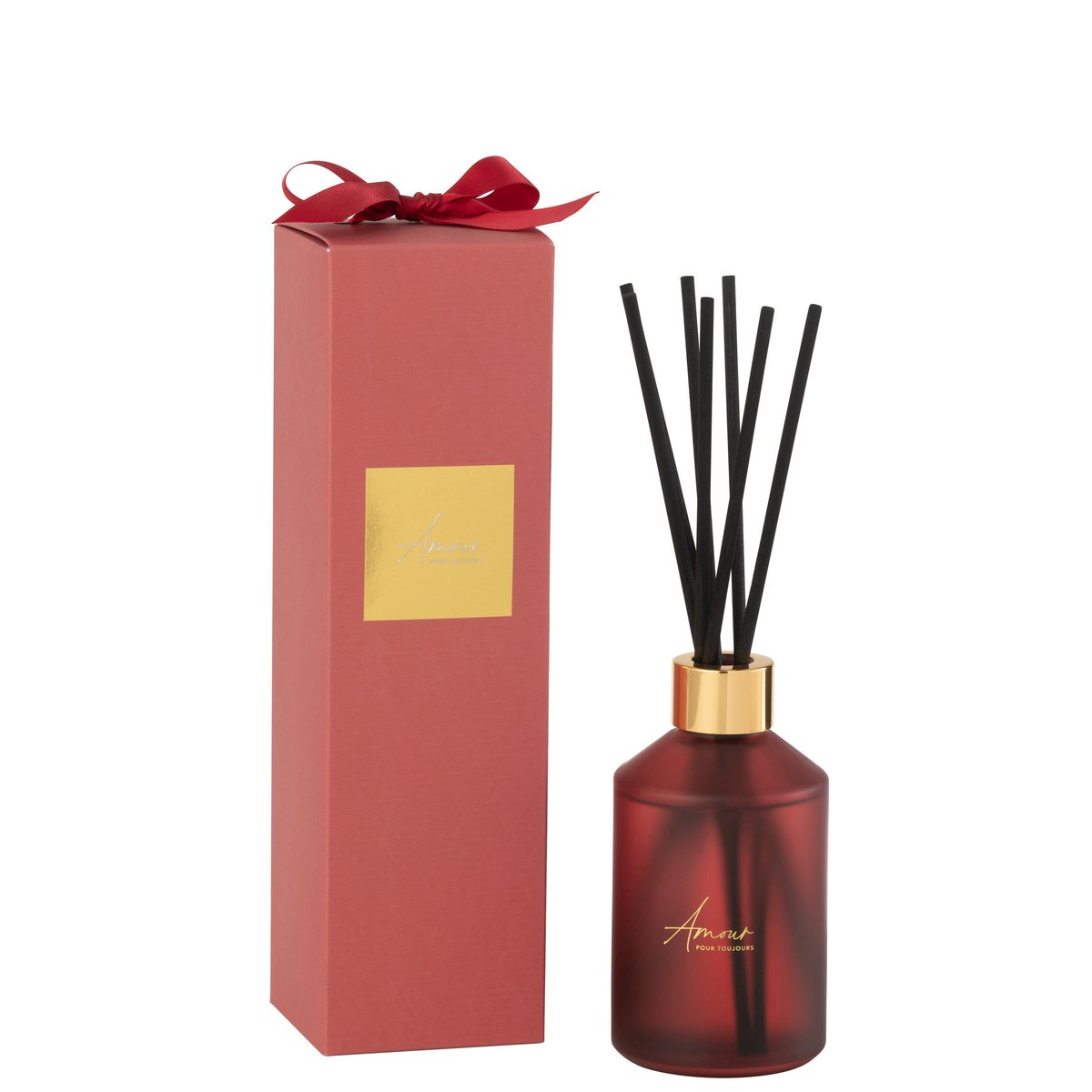 Bougie J-Line Guerolie Amour Rouge 200Ml sur fond neutre, élégante et raffinée.