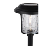 SPIT SOLAR-DECO-TERM "Simon" de 54,7 cm de haut, en métal noir et en verre structuré, LED intégrée, blanc chaud.