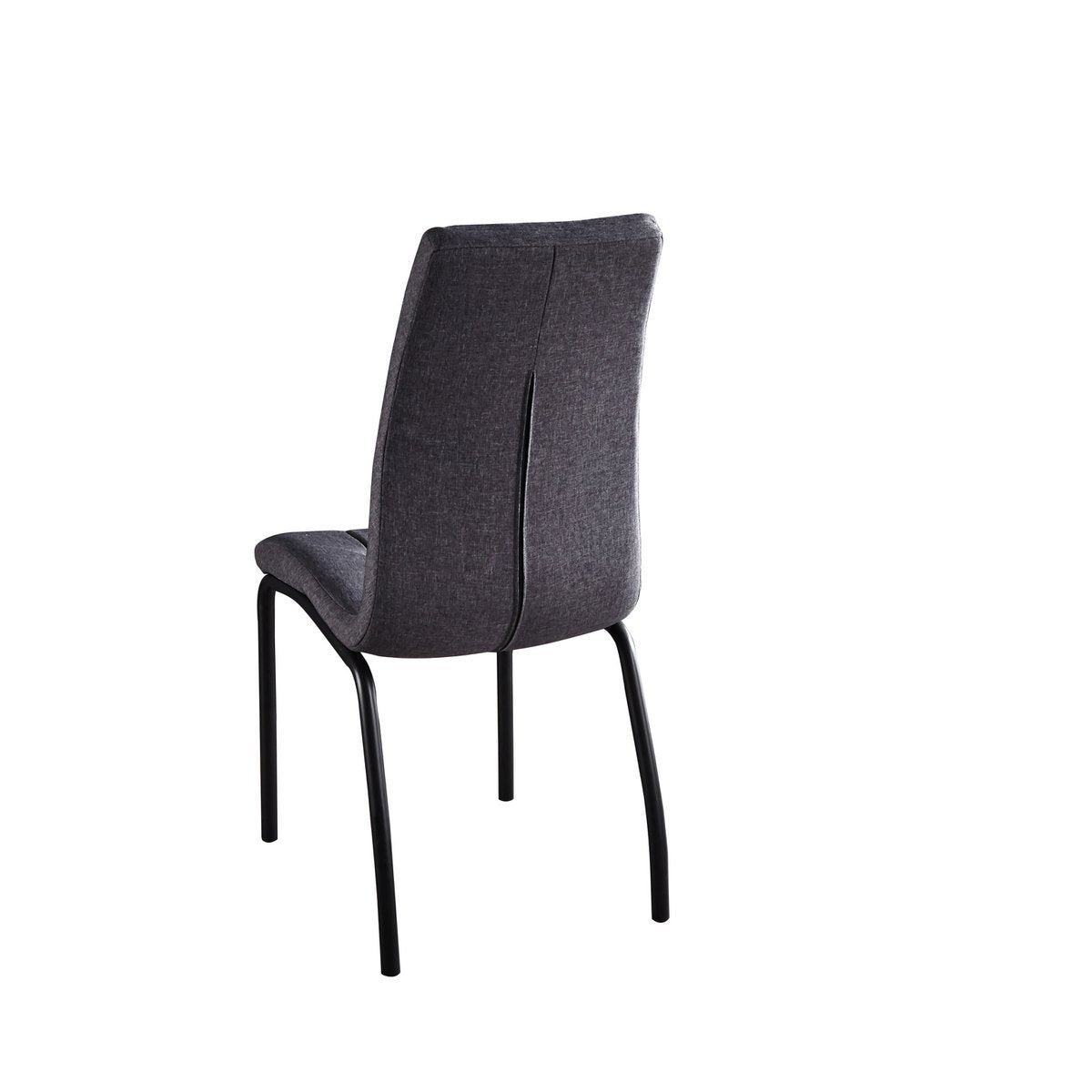 Vue latérale de la chaise avec cadre en acier