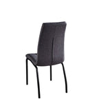 Vue latérale de la chaise avec cadre en acier