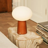 Lampe de table sans fil en bois marron marron Max