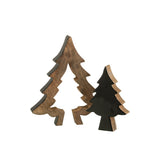 Arbre Puzzle Bois Noir/Naturel - Vue de face