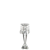 Bougeoir Louise en cristal transparent, vue de face