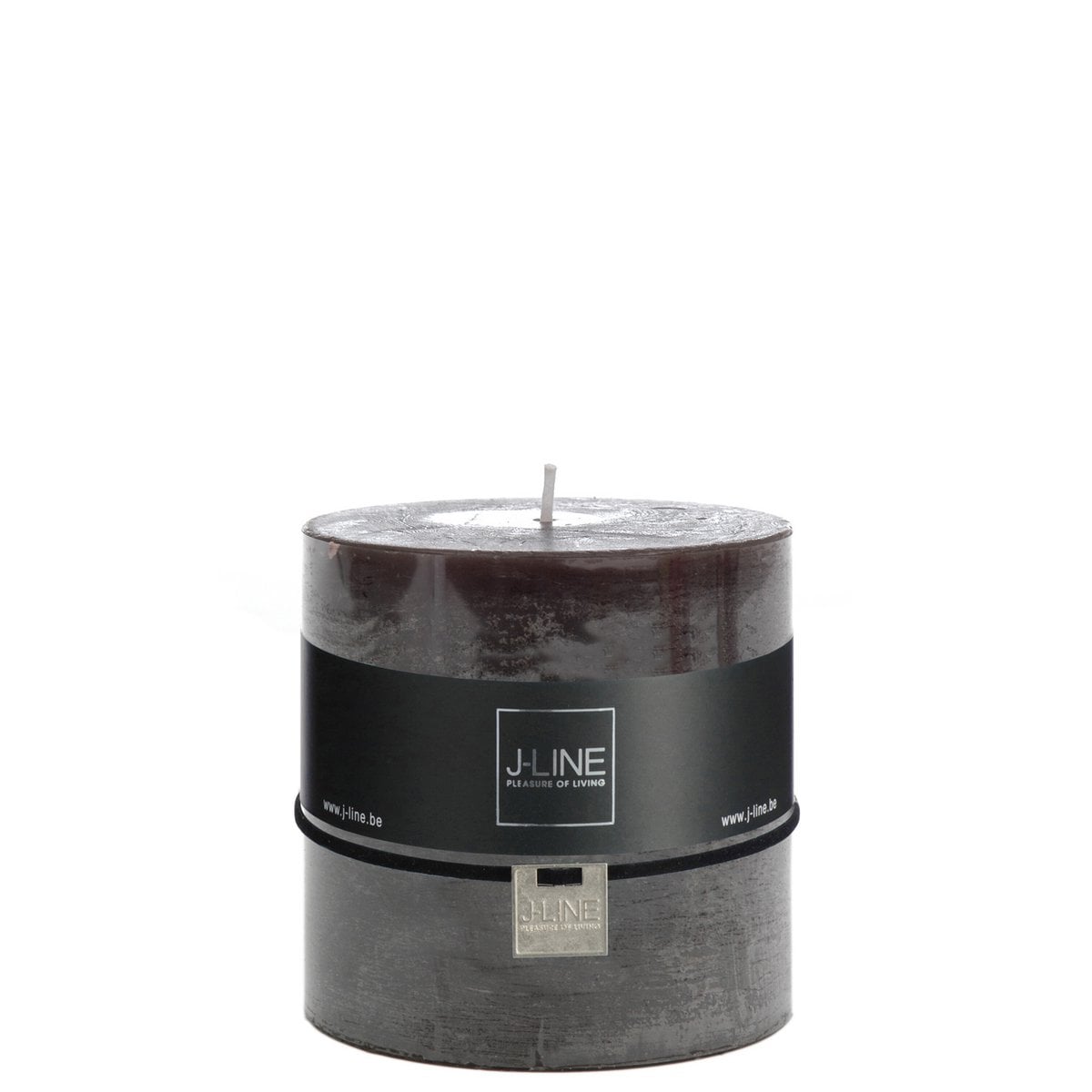 Bougie cylindrique noire J-Line, élégante et moderne, parfaite pour la décoration intérieure.