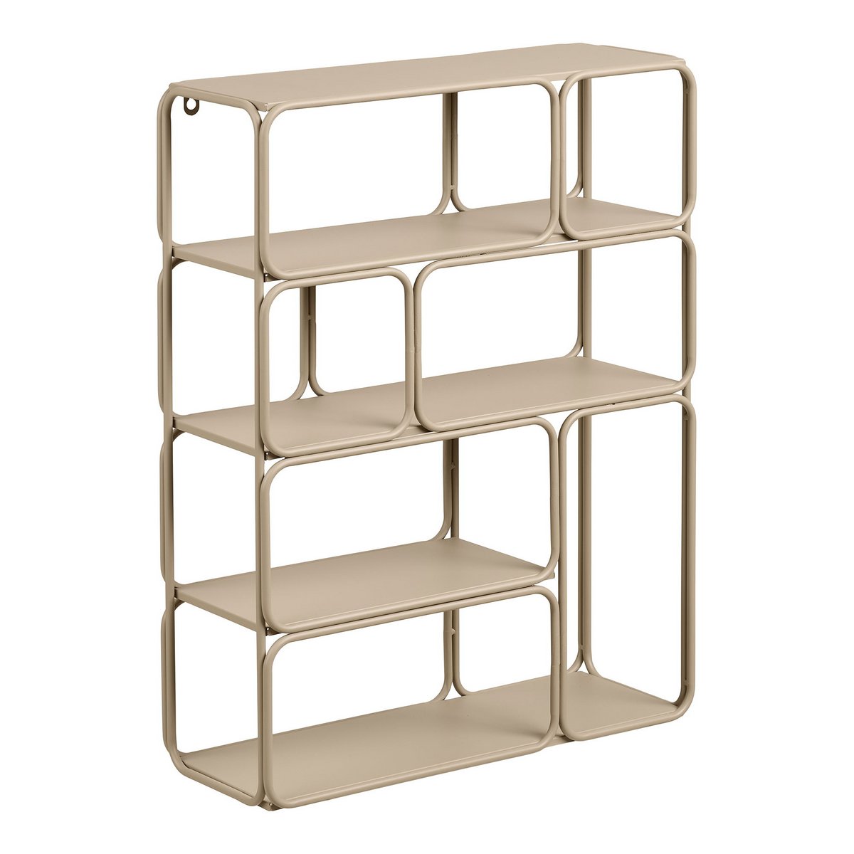 Étagère murale Lanciano en métal beige, vue de face