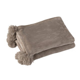 Détail du tissu polyester du plaid Pompon J-Line
