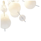 Plafond "explosion" blanc en métal et en verre, versions G9, plafond pour salle à manger, salon, couloir ou bureau, Ø57 cm