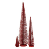 Sapin de Noël décoratif J-Line - plastique - rouge - grand
