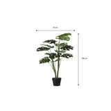 Détail des feuilles de la plante Monstera artificielle