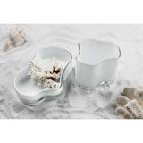 Vase COR13WH en verre blanc, design moderne inspiré des coraux