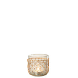 Lanterne J-Line Breiwerk en verre et rotin, vue de face