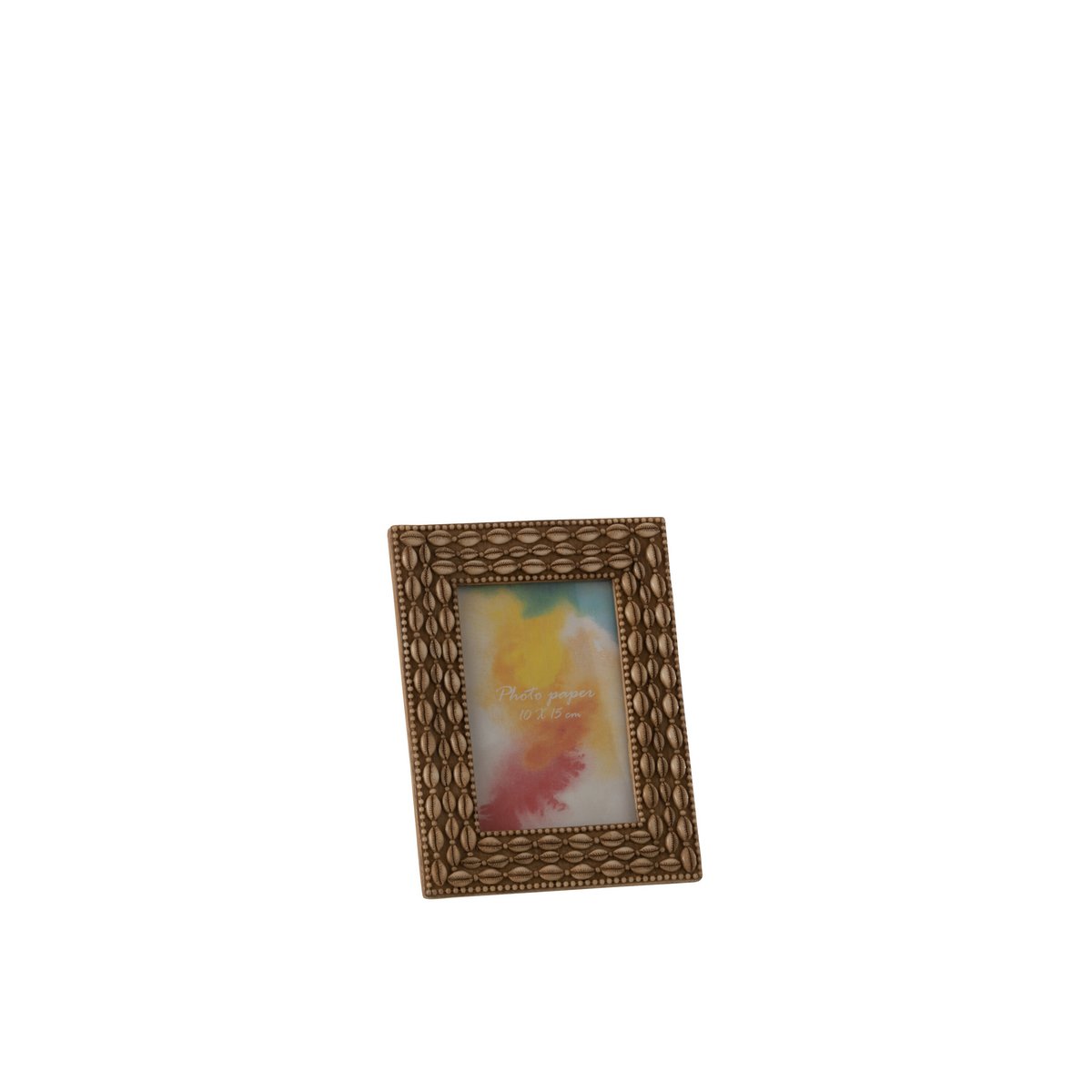 Cadre Photo Coque 10x15 Poly Beige Petit J-Line, vue de face