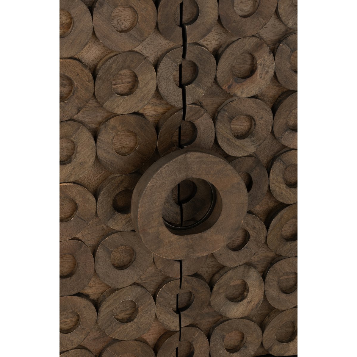 Détail des matériaux du buffet J-Line, manguier et MDF
