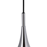 Le "style", classique rétro, pendant en métal brillant en chrome avec douille E27, parapluie Ø23 cm, idéal pour la salle à manger, le salon et la cuisine.