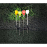Set de 4 piquets solaires décoratifs "ampoule"