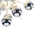 Plafond "Explosion" Chrome en métal et verre, versions G9, plafond pour salle à manger, salon, couloir ou bureau, Ø57 cm